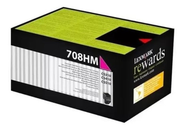 Genuine Lexmark 708Hm Magenta Hy Toner Cartridge For Cs310Dn Cs410Dn Cs510De 3K [70C8Hm0] -