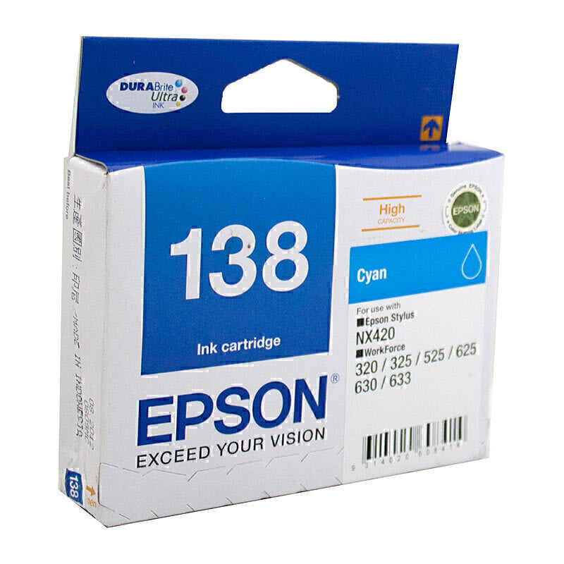 Epson 138 Cyan Ink Cart C13T138292