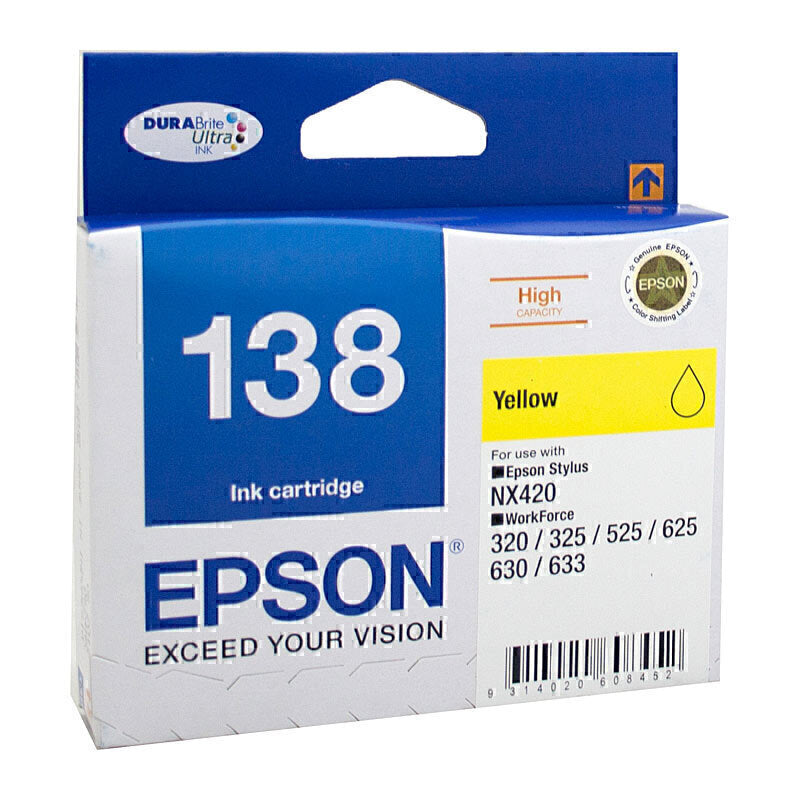 Epson 138 Yellow Ink Cart C13T138492