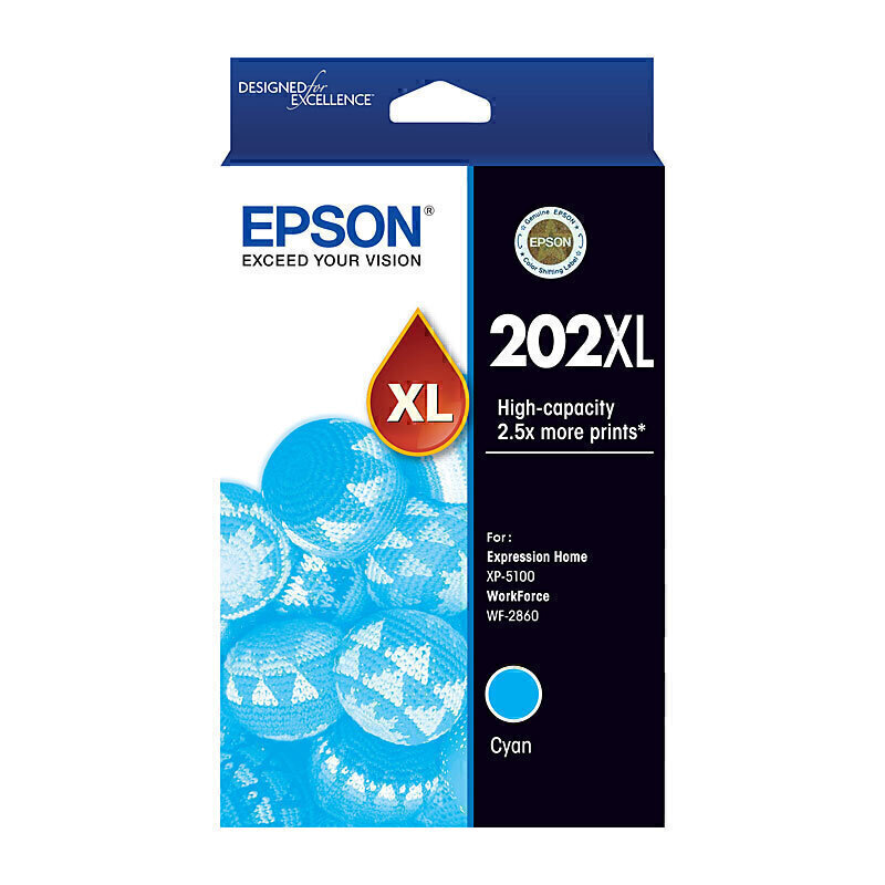 Epson 202XL Cyan Ink Cart C13T02P292