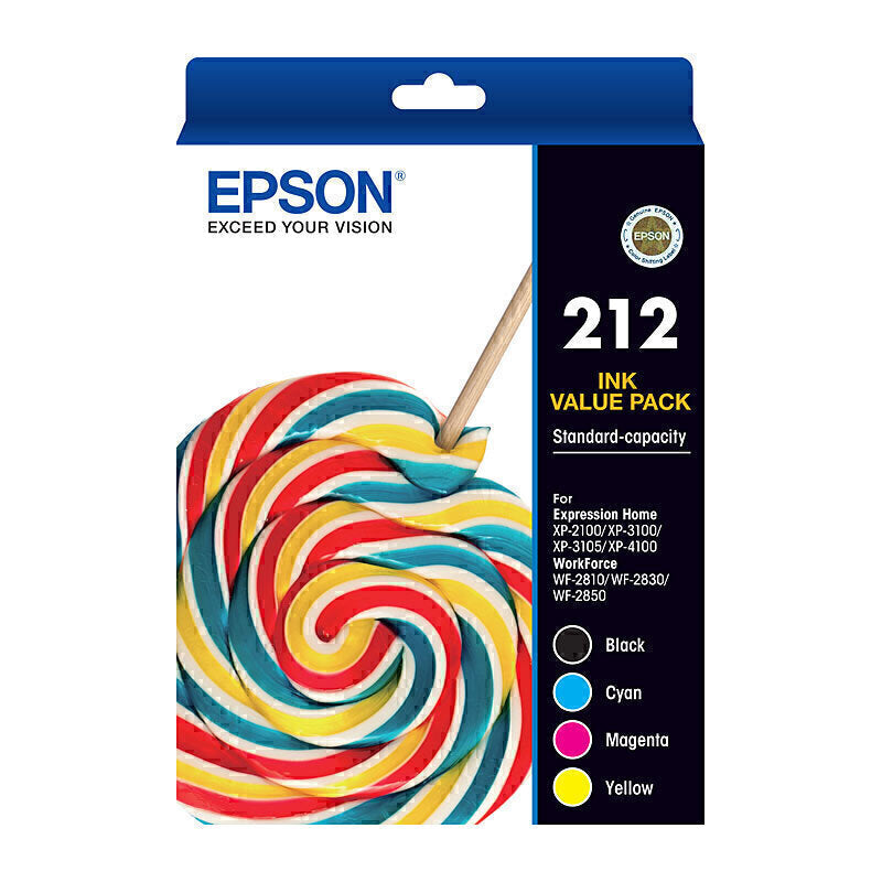 Epson 212 4 Ink Value Pack C13T02R692