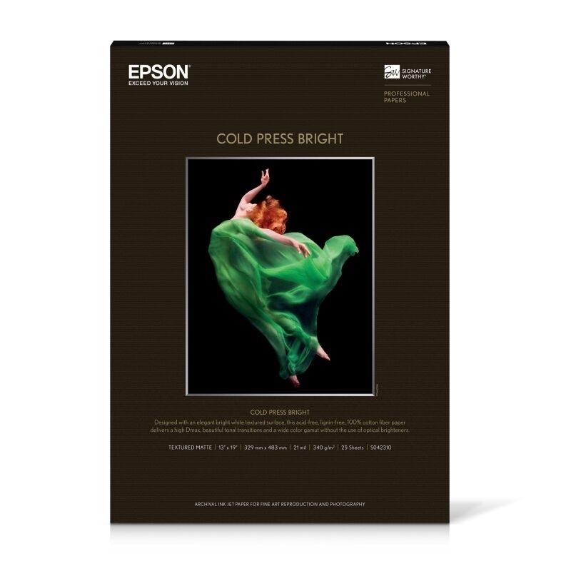 Epson C13S042308 A4 Fine Art Signature Worthy Cold Press Bright 340gsm – 25 Sheets (S042308)