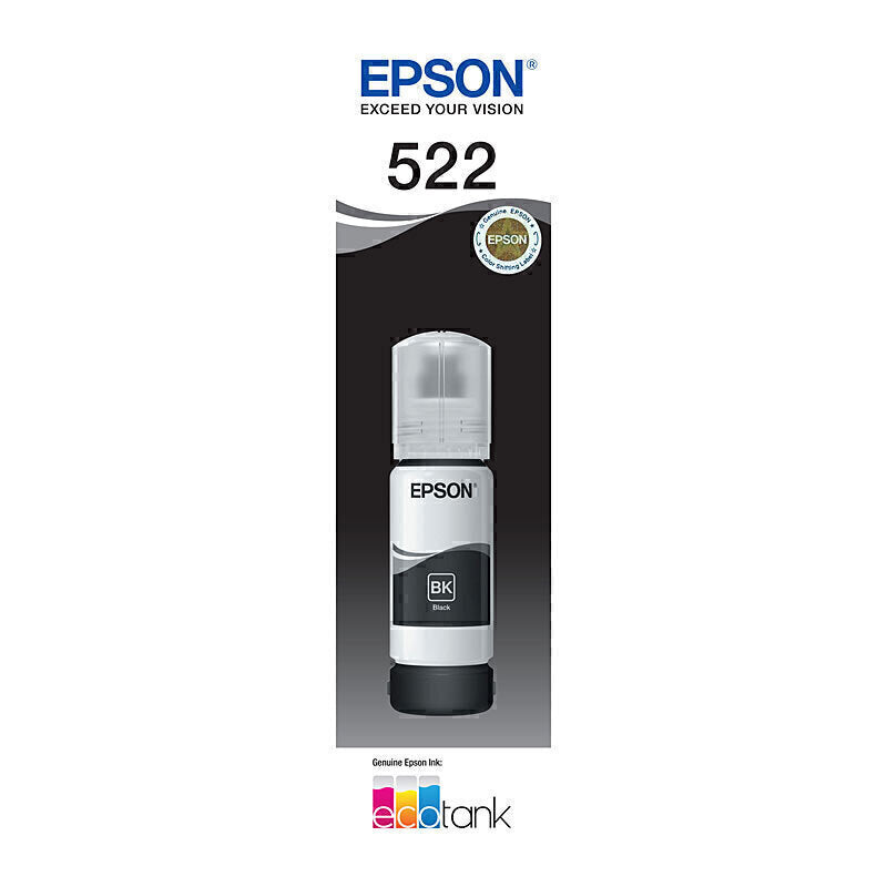 Epson T522 Blk EcoTank Bottle C13T00M192