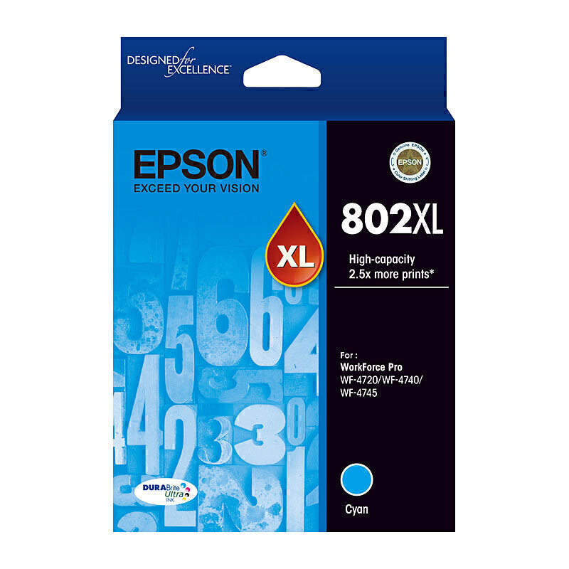Epson 802XL Cyan Ink Cart C13T356292