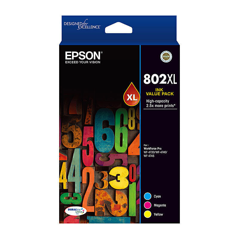 Epson 802XL CMY Colour Pack C13T356592