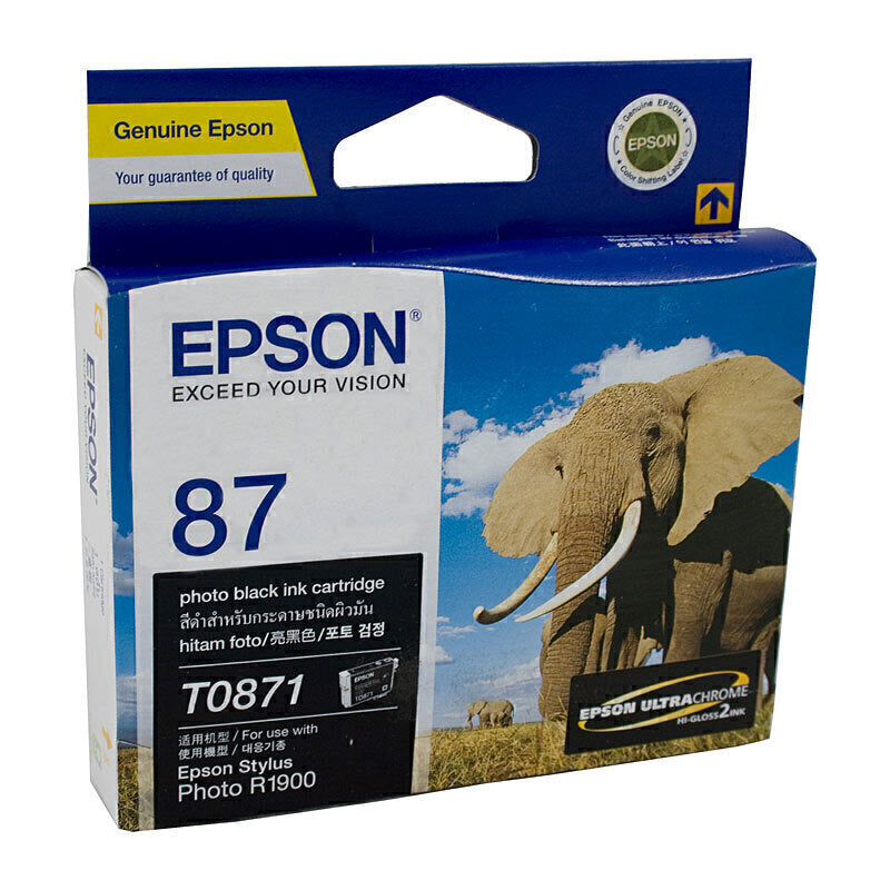 Epson T0871 Ph Black Ink Cart C13T087190