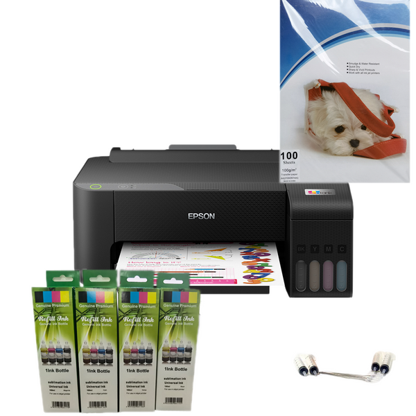 *NEW* Epson EcoTank L1218 A4 Sublimation Inkjet Printer Bundle:4x Dye Ink Bottle
