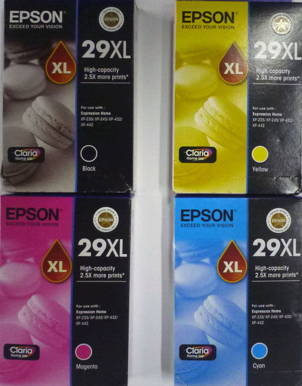 Bundle: 4x Genuine Epson #29XL-C/M/Y/K High Yield Ink Cartridge Value Pack C13T299192-C13T299492