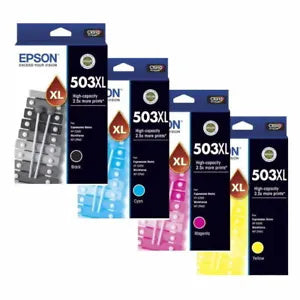 Bundle: 4x Pack Genuine Epson 503XL-C/M/Y/K Ink Cartridge Set (1BK,1C,1M,1Y) High Yield