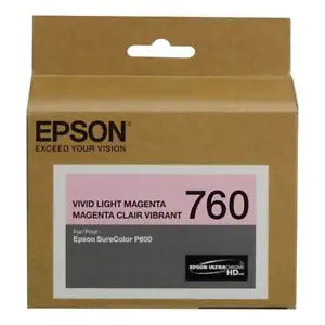 Genuine Epson T7606 Vivid Light Magenta Ink Cartridge for SureColor SC-P600 [C13T76060]