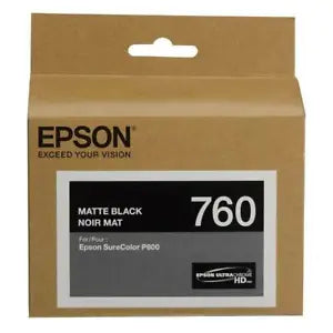 Genuine Epson T7608 Matte Black Ink Cartridge for SureColor SC-P600 [C13T760800]