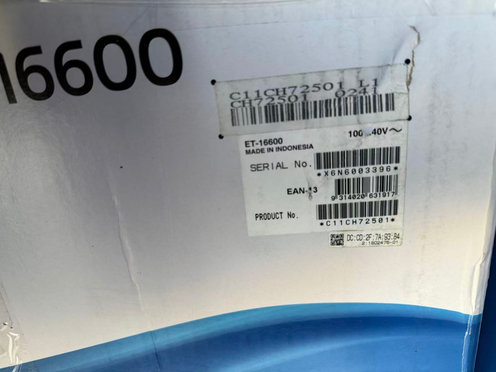 *Damaged Box* Epson WorkForce Pro ET-16600 A3 All-in-One Ink Tank MFP Printer+3M Wty [C11CH72501]