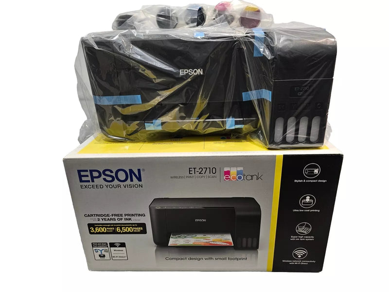 *Open Box* Epson EcoTank ET2710 3in1 Wireless Continuous Ink Tank Printer+Mobile Print T522