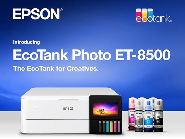 *CLEAR!* Epson EcoTank Photo ET-8500 A4 Colour Multifunction Inkjet Ink Tank Printer *RFB* [C11CJ20501]