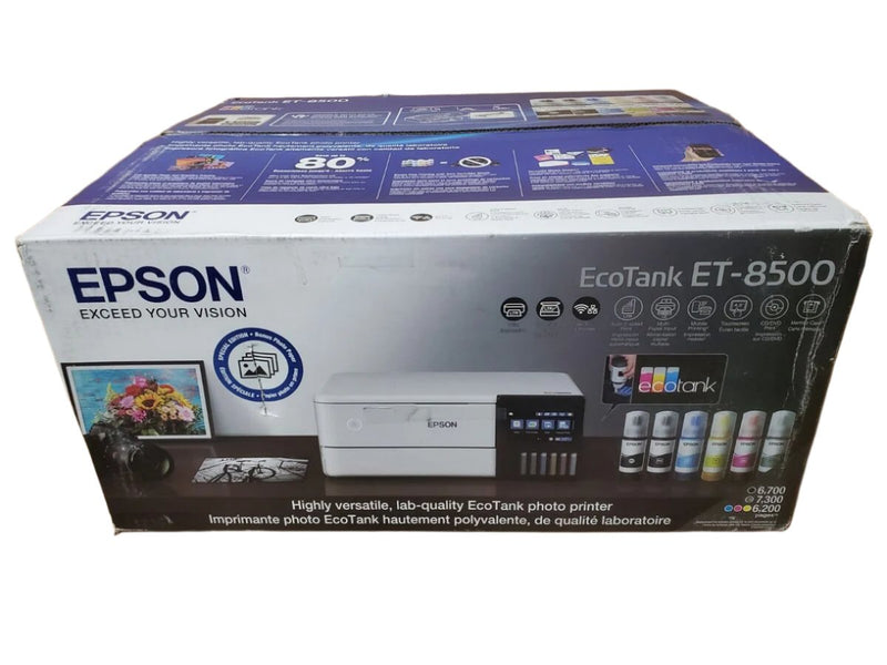 *CLEAR!* Epson EcoTank Photo ET-8500 A4 Colour Multifunction Inkjet Ink Tank Printer *RFB* [C11CJ20501]