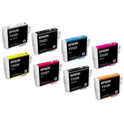 *Sale!* Genuine 8X Pack Epson T3120 T3121 T3122 T3123 T3124 T3127 T3128 T3129 Ink Set For Surecolor
