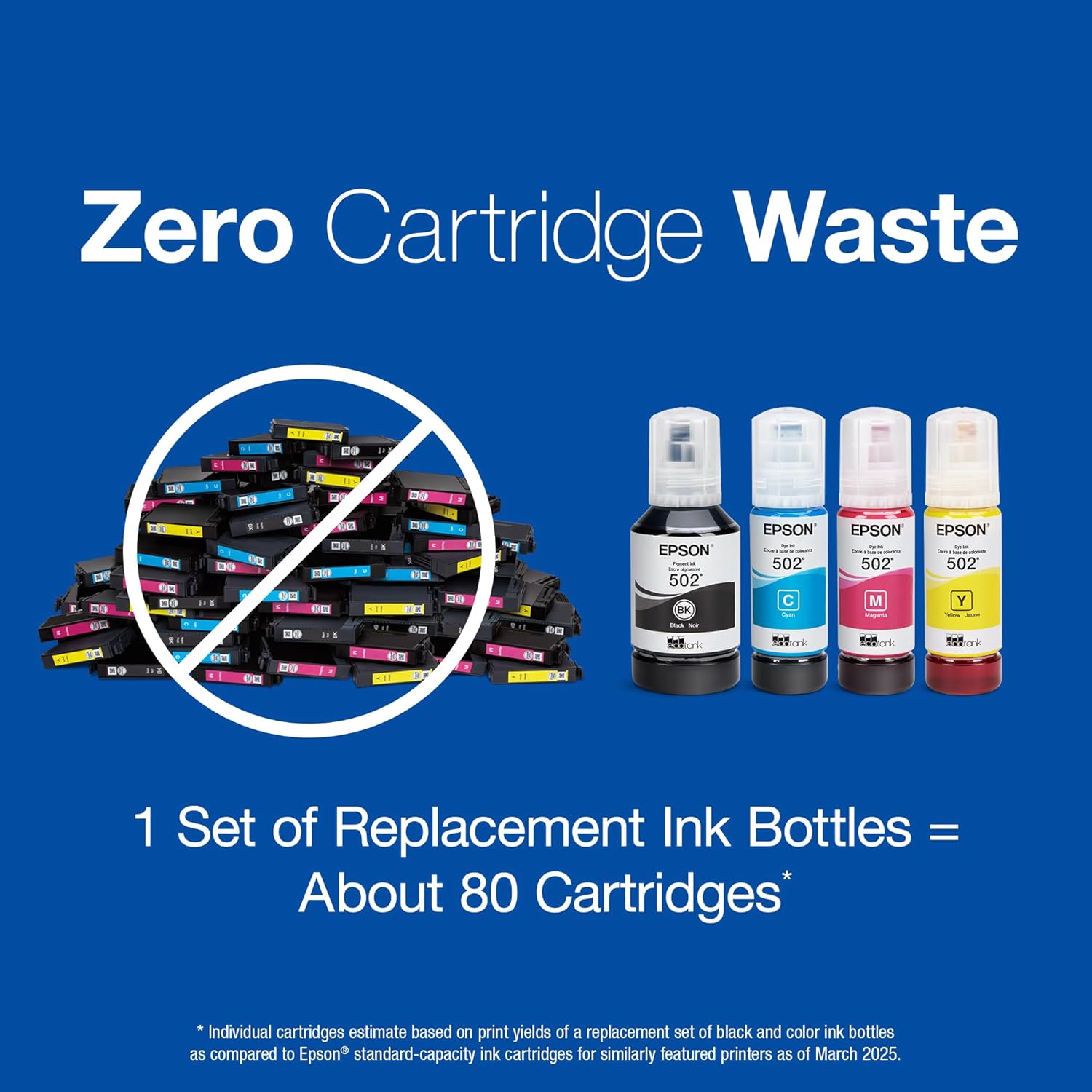 Bundle: Epson T502 EcoTank Ink Bottle Color Combo Pack for ET-2850 ET-2950 ET-3800 ET-3900 ET-4850 ET-4950