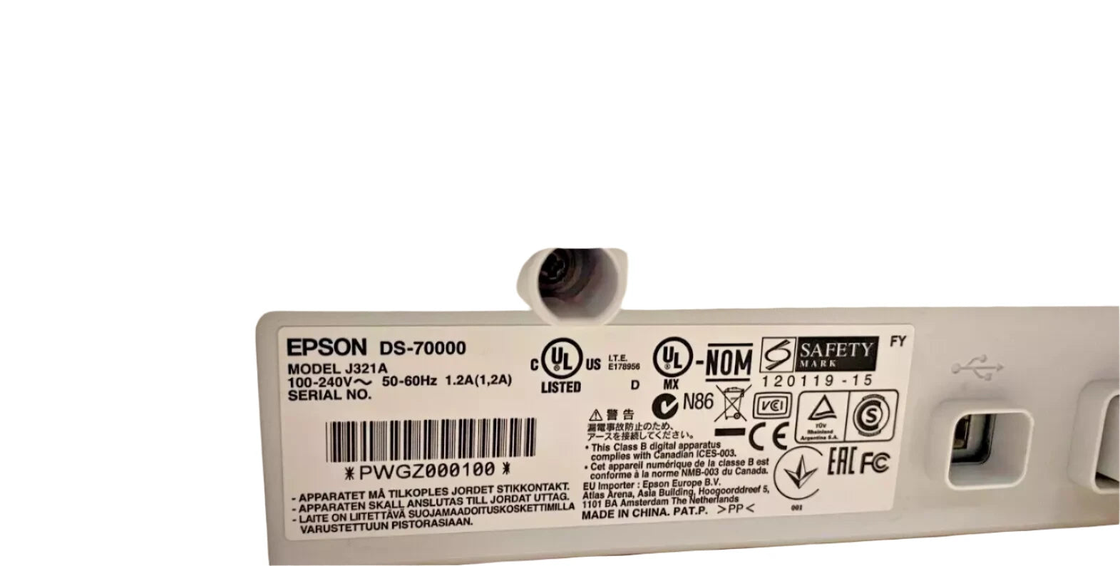 *USED* Epson WorkForce DS-70000 Flatbed A3 Colour Flatbed Document Scanner [B11B204345]