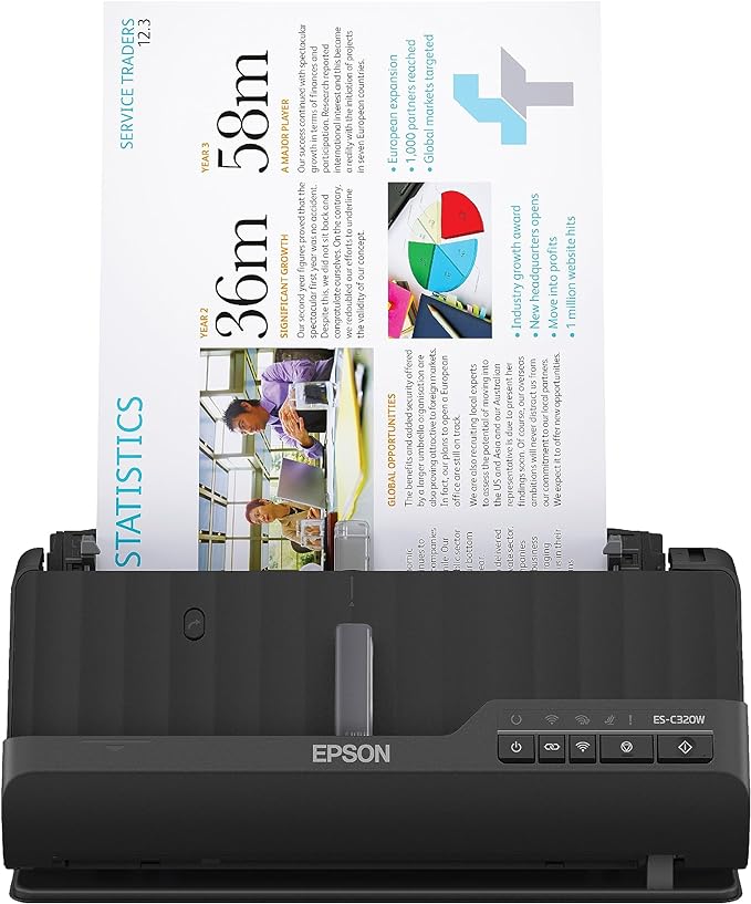 *NEW!* Epson WorkForce ES-C320W A4 Compact Desktop Document Scanner [B11B270501]