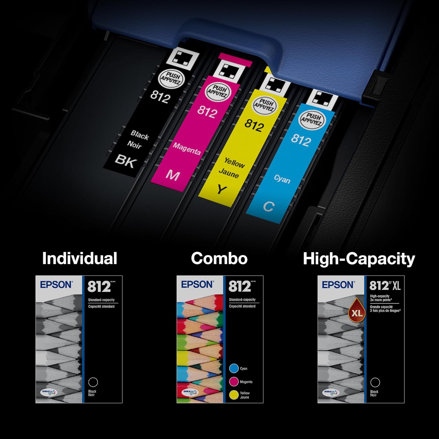 *SALE!* Epson #812 4x Color Ink Set Value Pack for WF-7830 WF-7840 WF-7845 [C13T05D692]