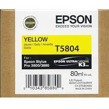 Epson T5804 UltraChrome K3 80ml Yellow Pigment Ink Cartridge [C13T580400]