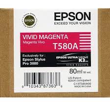 *SALE!* Epson T580A UltraChrome K3 Vivid Magenta 80ml Pigment Ink Cartridge [C13T580A00]