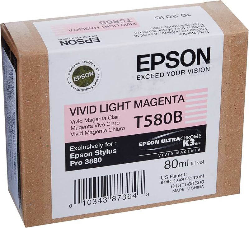 *SALE!* Epson T580B UltraChrome K3 Vivid Light Magenta 80ml Pigment Ink Cartridge [C13T580B00]