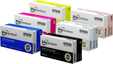 Genuine Epson Discproducer PP-100/PP-50 Ink Cartridge Set - PJIC-SET - 6 Ink Color [C13S020688-C13S020693]