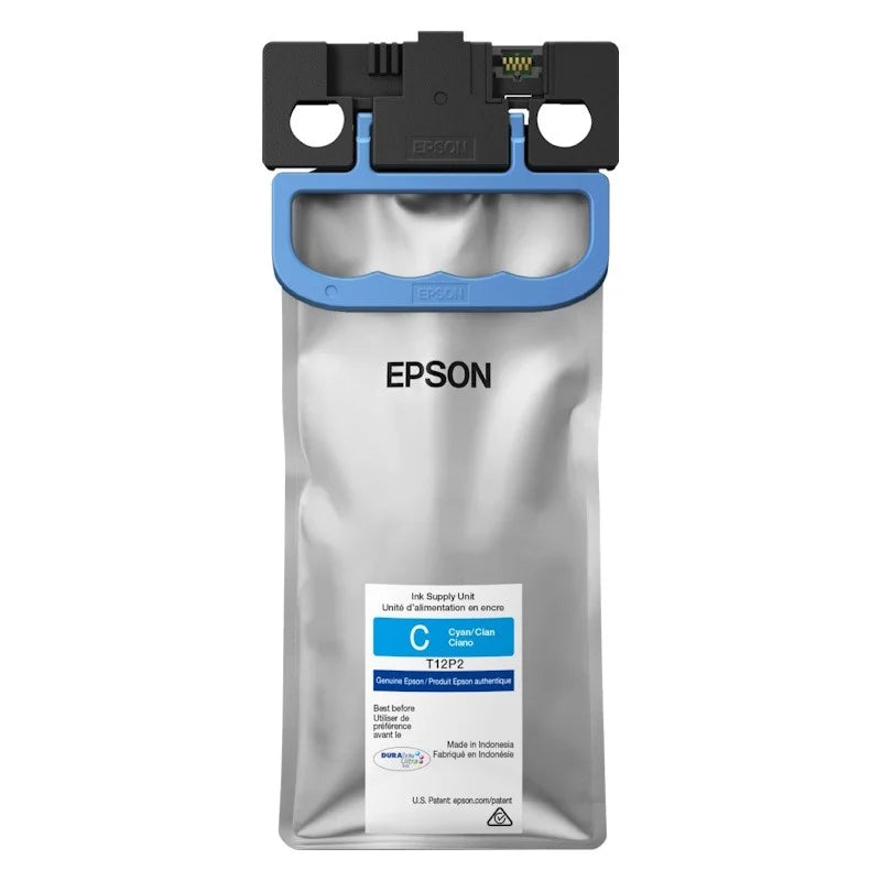 Genuine Epson DURABrite T12P2 High Yield Refill Cyan Ink Bottle - Inkjet - 20K Pages [C13T12P200]