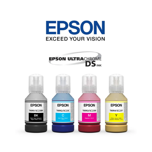 4x Pack Genuine Epson T49N UltraChrome Dye Sub Ink Bottles Set for SureColor F160 F560 F561 (140ml)