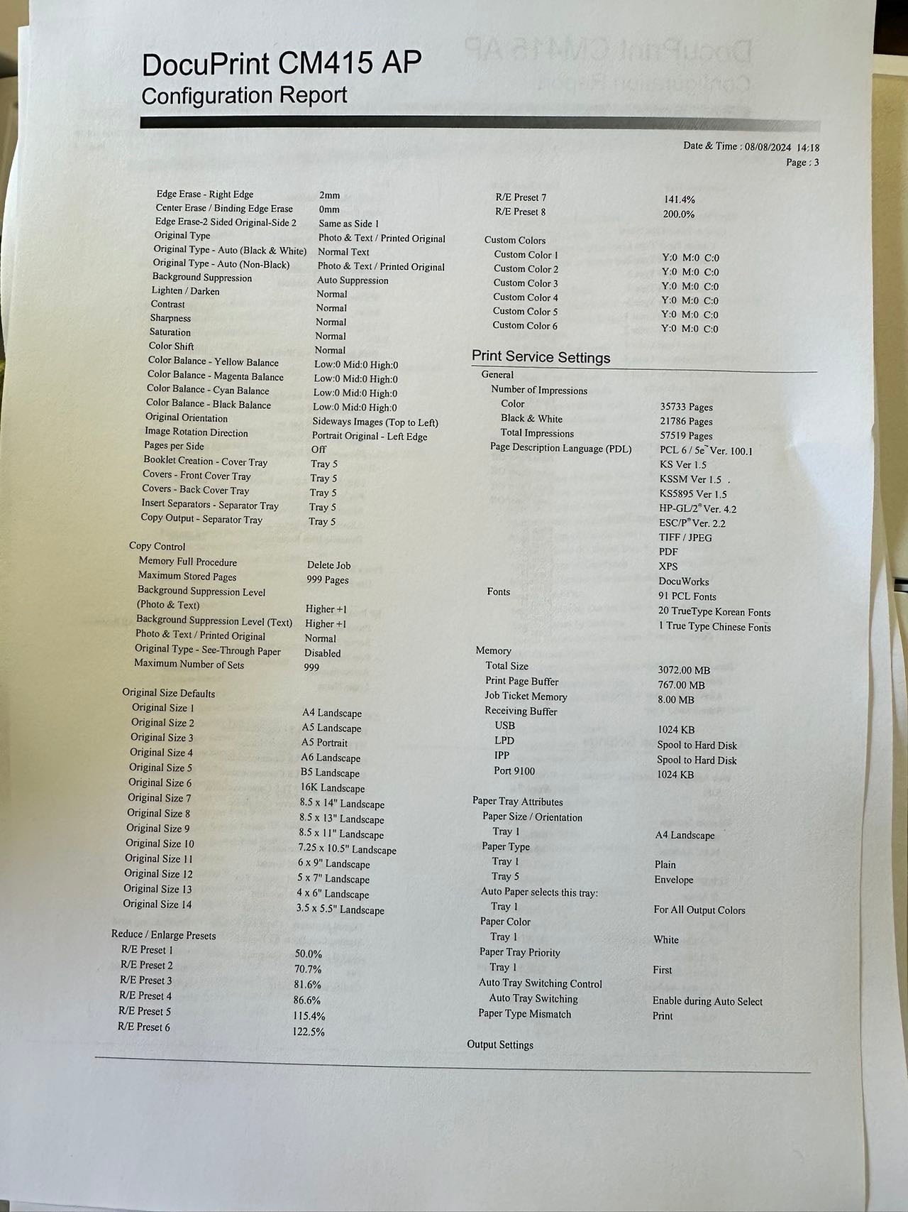 *Ex-Demo* Fuji Xerox DocuPrint CM405df A4 Color Laser Business Multifunction Printer 35PPM 14671P *As New*