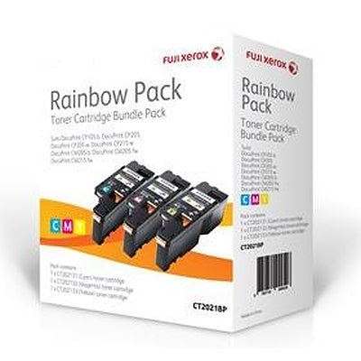 *SALE!* Genuine Fuji Xerox C/M/Y Rainbow Pack Bundle for CP115w CP116w CP225w CM115w CM225fw [CT202268/9/20]