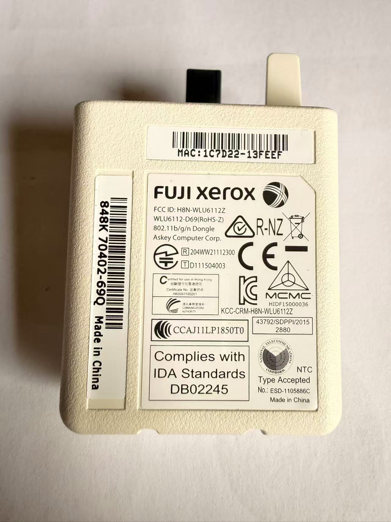 Fuji Xerox EL500261 Wireless Network Adapter Kit for DocuPrint P355d M355df P455d M455df CP405d CM405df