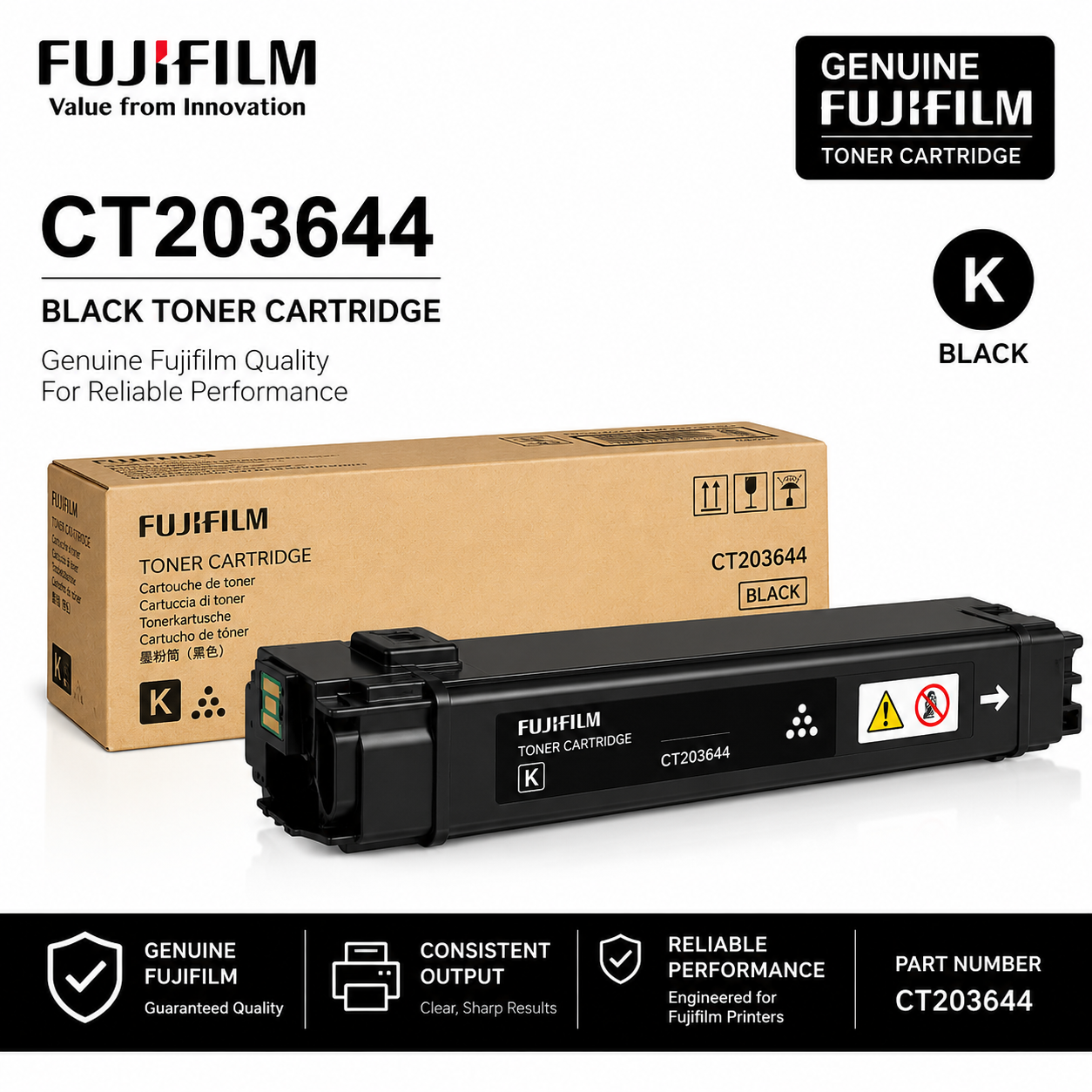 Genuine FujiFilm Apeos C5240 BLACK Toner Cartridge 16K AC5240 APC5240 [CT203644]