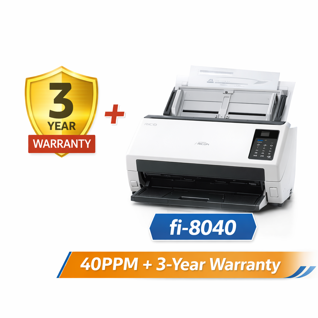 *Bundle* Ricoh Fujitsu FI-8040 A4 Sheet-fed Document Scanner 40PPM+3-Year Warranty (RRP$1836.25)