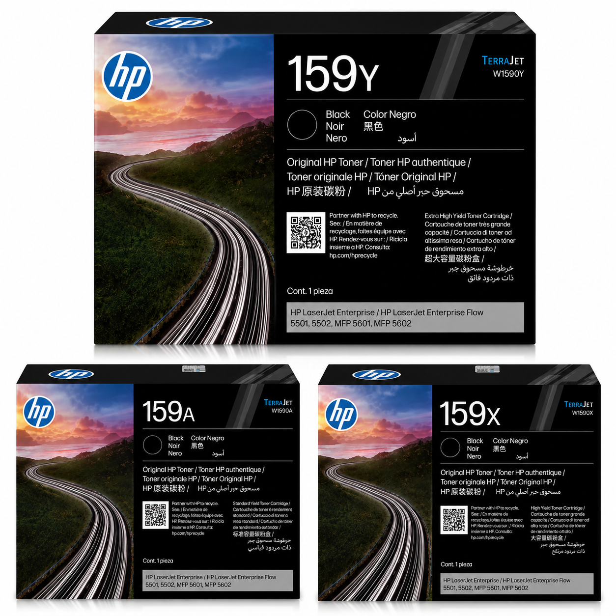 Genuine HP 159X High Yield Black Original LaserJet Toner Cartridge [W1590X] (10K)