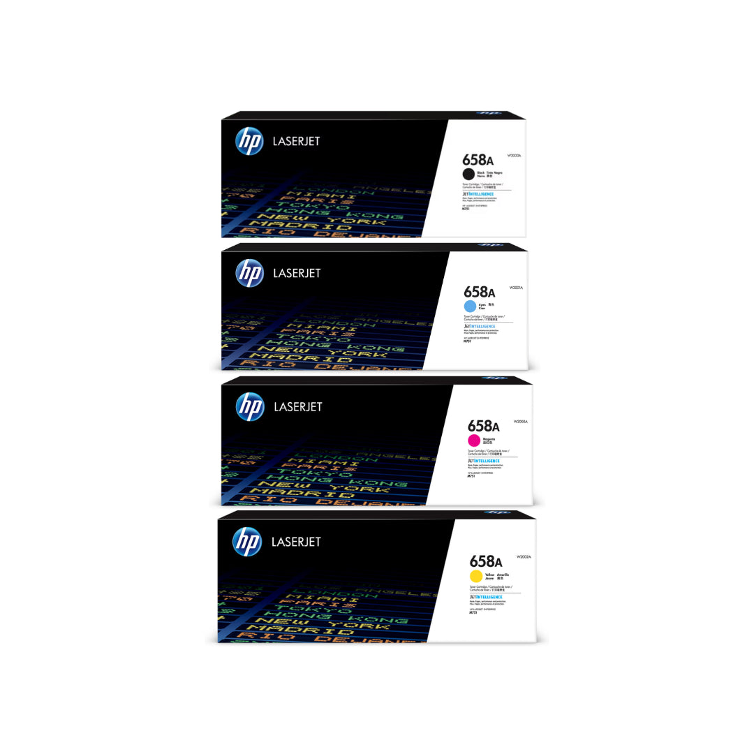 Bundle: 4x Pack Genuine HP W2000A W2001A W2002A W2003A Toner Cartridge Set #658A