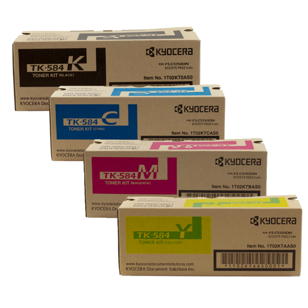*Special!* 4X Pack Genuine Kyocera Tk-584C/M/Y/K Toner Cartridge Set For Fsc5150Dn P6021Cdn (3.5K) -