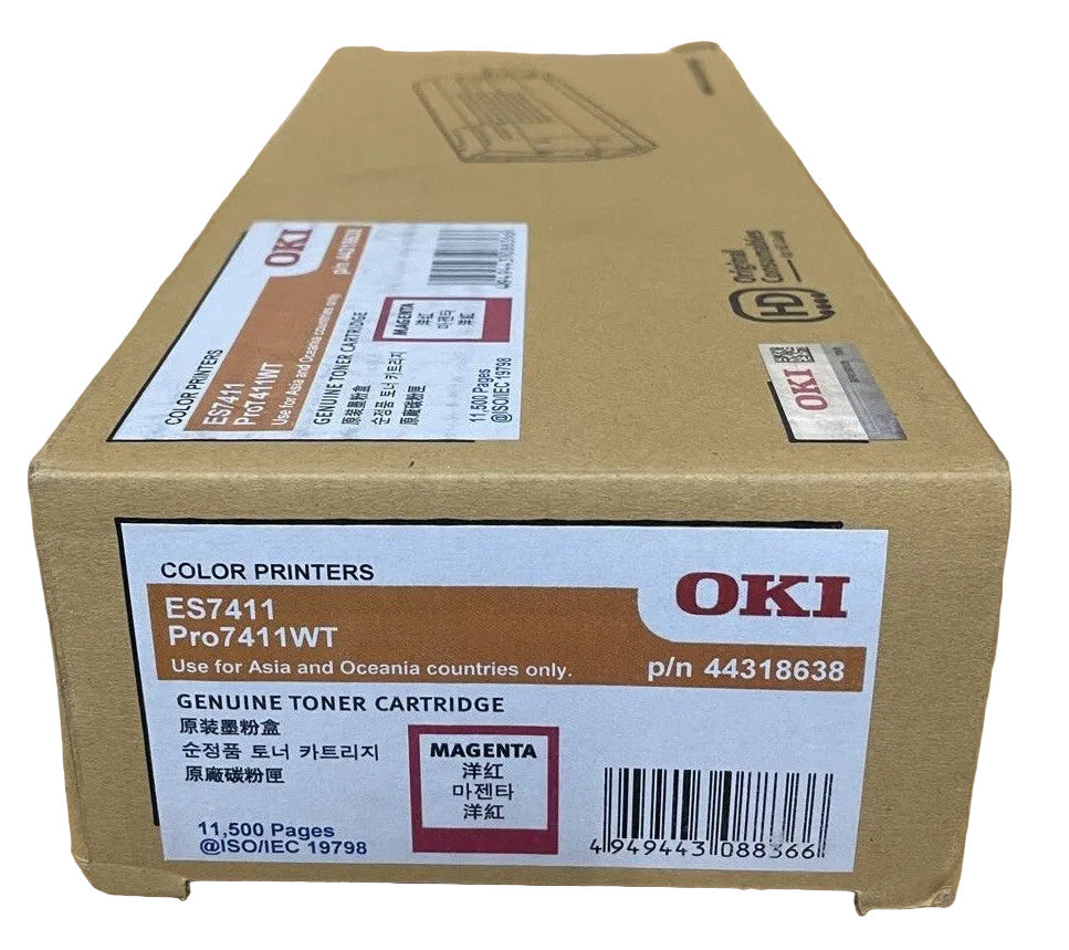Genuine OKI ES7411 Pro7411WT Magenta Toner Cartridge (11500 Pages) [44318638]