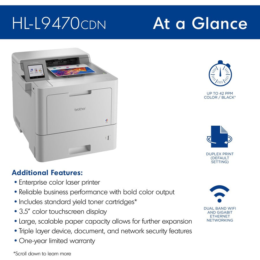 Brother HL-L9470CDN A4 Color Laser Professional Duplex Network Printer 40PPM *MPS*