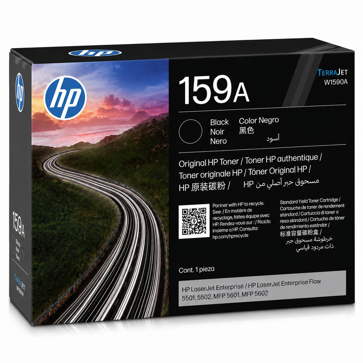 Genuine HP 159A Black Original LaserJet Toner Cartridge Standard Yield [W1590A] (5K)