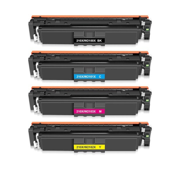 Bundle: 4x Pack Premium Compatible HP W2100X W2101X W2103X W2102X C/Y/M/K Toner Cartridge Set 210X