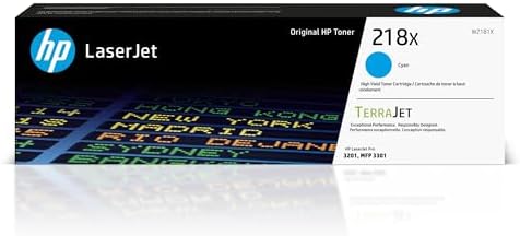 Genuine HP #218X High Yield CYAN Original LaserJet Toner Cartridge 2.5K [W2181X]