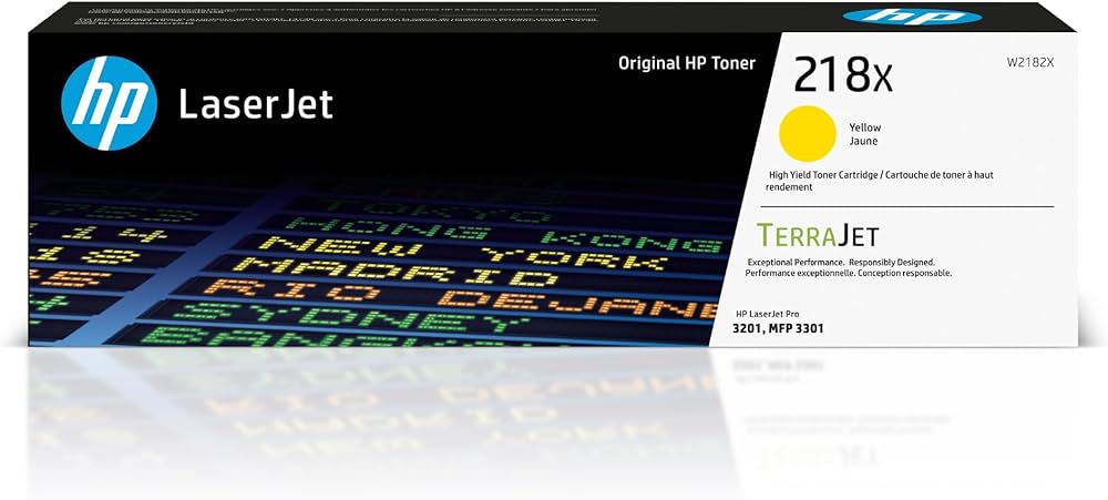 Genuine HP #218X High Yield YELLOW Original LaserJet Toner Cartridge 2.5K [W2182X]