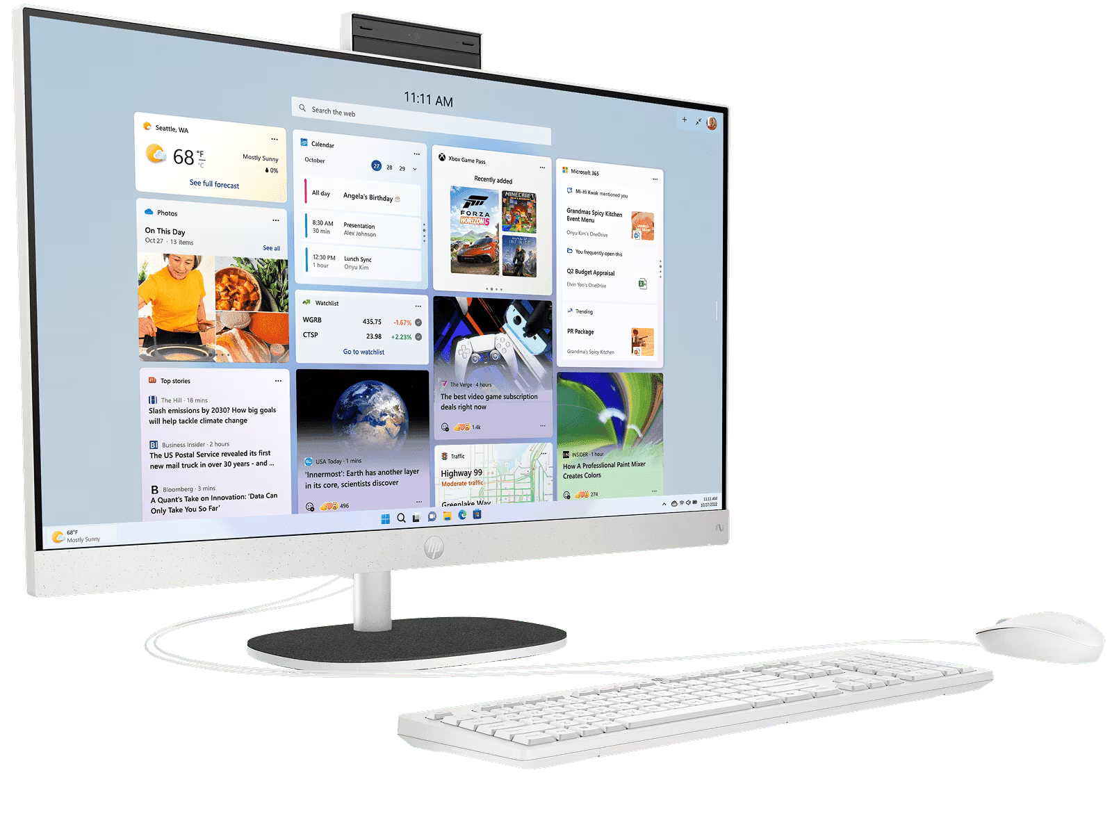 HP 27-inch Touch IPS FHD All-in-One Desktop PC AI/Intel Ultra 7 255u/16GB/512GB SSD BD0R2PA [27-cr2000a]