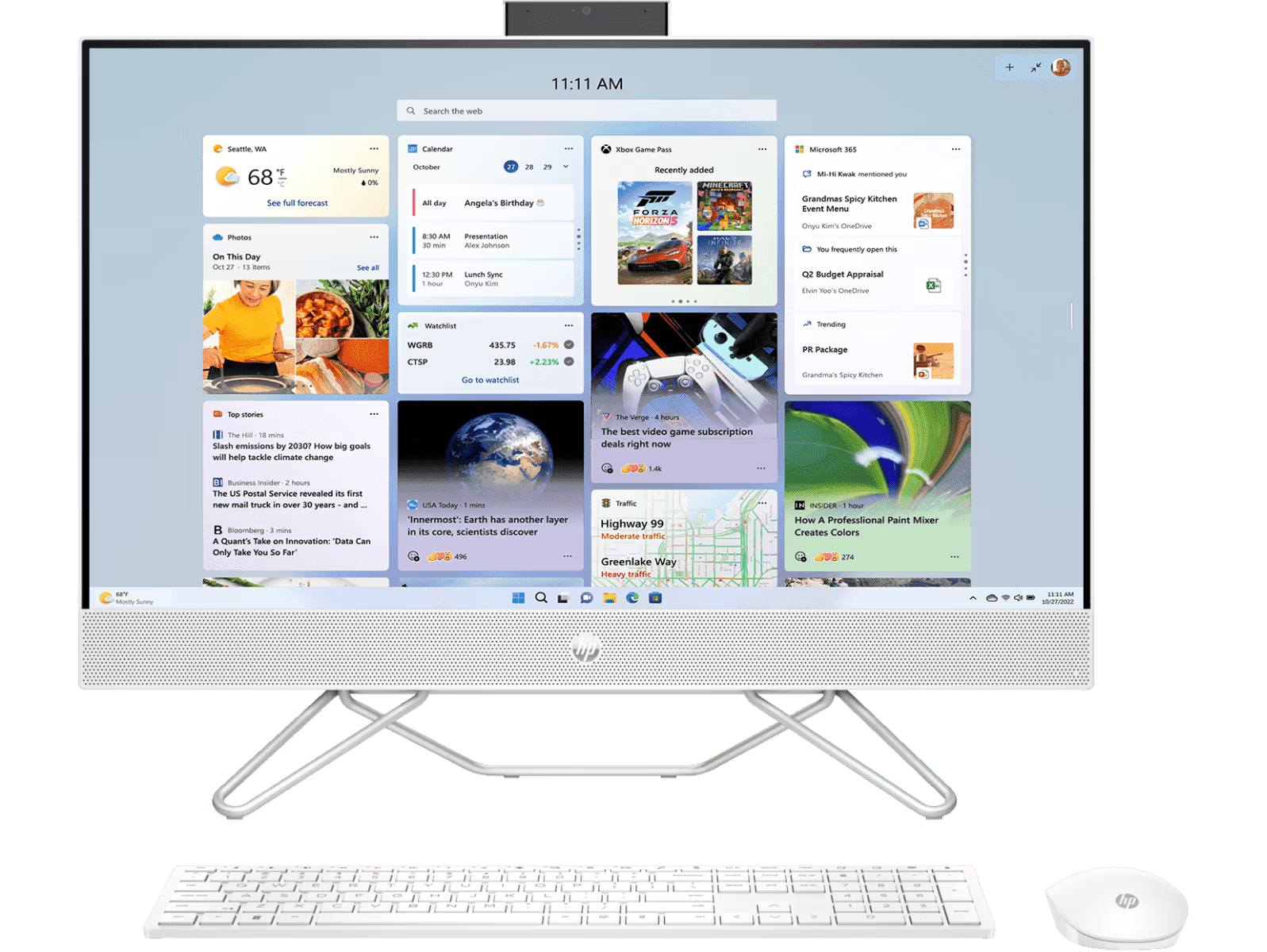 *RFB* HP 27 inch AMD Ryzen 7 CPU/16Gb/512GB SSD All-in-One Desktop PC 6P7G2PAR [27-cb0006a]