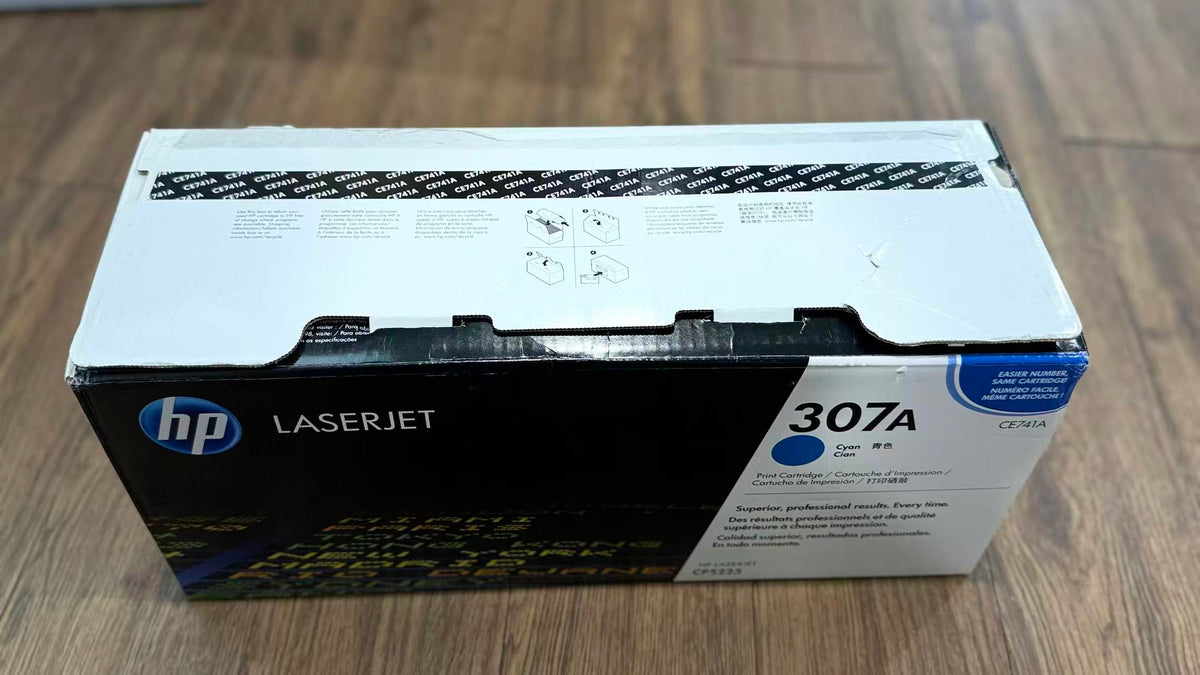 Open Box Genuine HP #307A Cyan Toner Cartridge for Color LaserJet CP5220 CP5225 7.3K [CE741A]