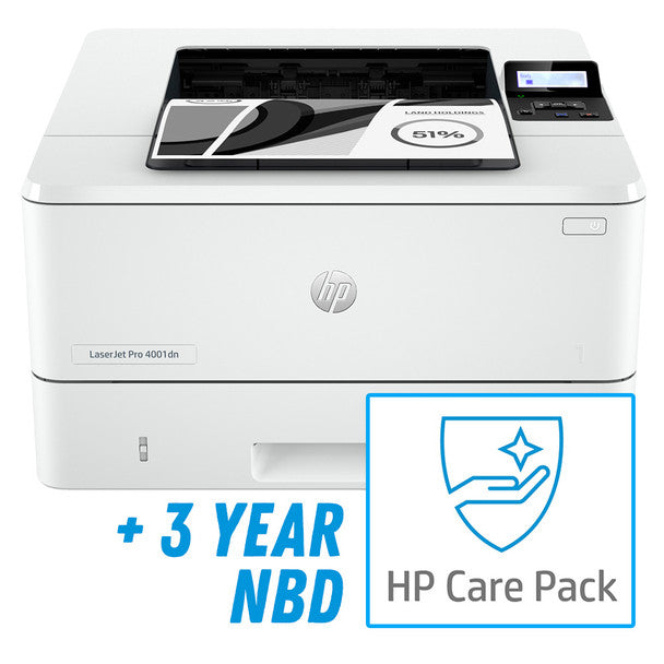 BUNDLE: HP LaserJet Pro 4001dw A4 Wireless Mono Laser Printer+3-Year Warranty [2Z601F-U42HFE]