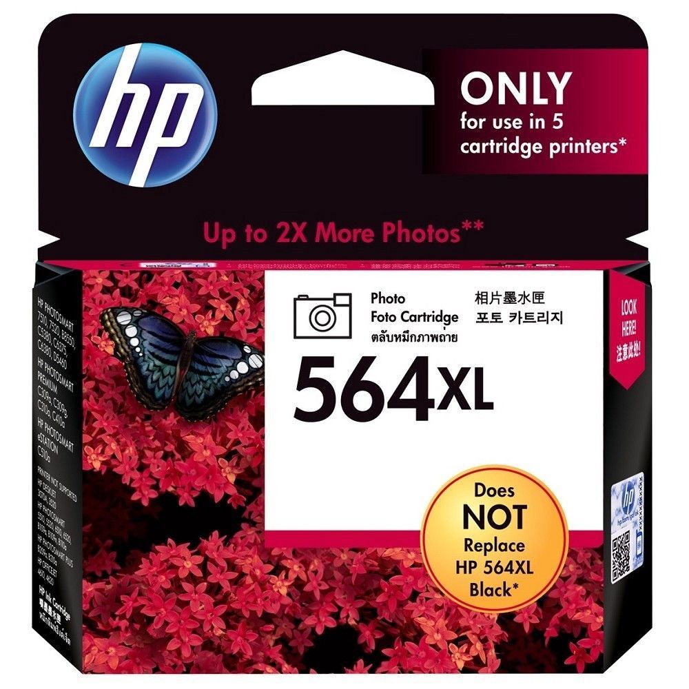 *CLEAR!* Genuine HP #564XL High Yield PHOTO BLACK Ink Cartridge 750p [CB322WA] *Expired*