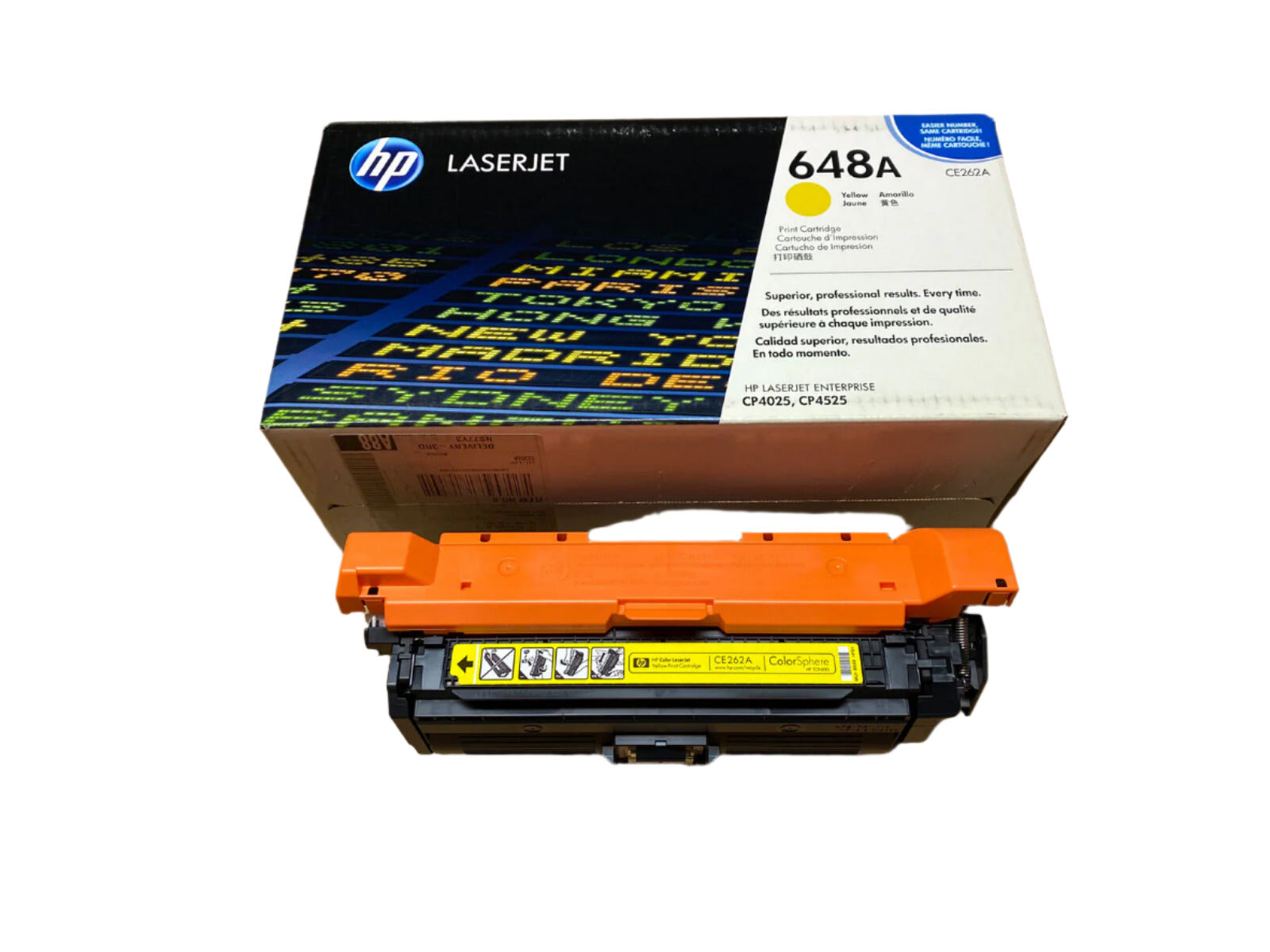 *Open Box* Genuine HP #648A YELLOW Toner Cartridge for LaserJet CP4025dn CP4525dn 11K CE262AC